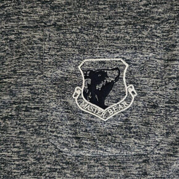 Master Bear Men's Heathered Gray/Navy Blue Golf Wear Polo Shirt Size Large - Picture 9 of 11